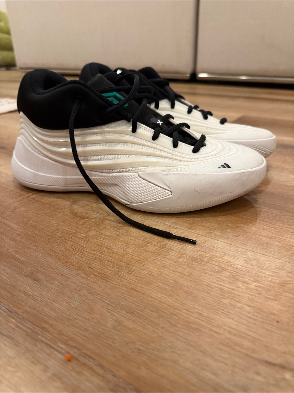 adidas Men’s White and Black Low-Top Athletic Sneakers
